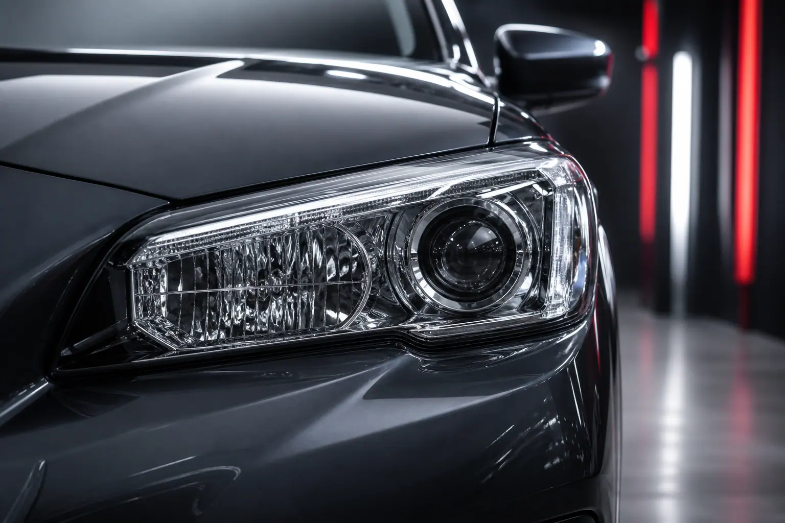 Example image: restored and polished vehicle headlight