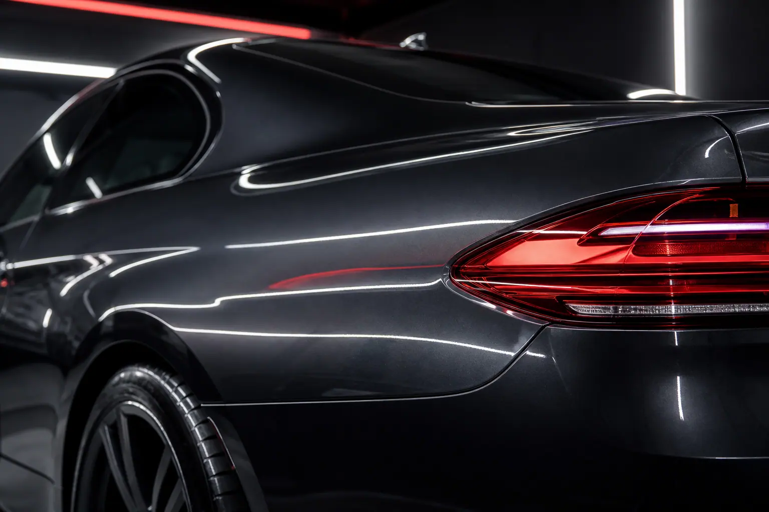 Example image: close-up of a glossy paint finish